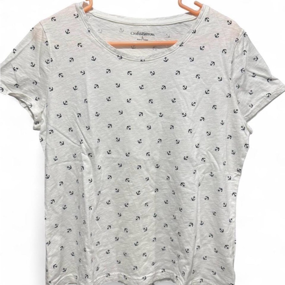Croft & Barrow Anchor Print Tee